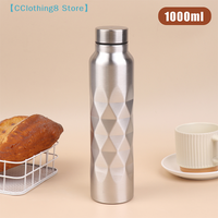 1000ML Large Capacity Single-Wall Stainless Steel Water Bottle Leak-Proof Sport Flask For Fitness Gym Camping【AliS8】