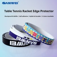 SANWEI Self - Adhesive Table Tennis Racket Edge Tape Protection Strip PVC Material Durable Ping Pong Bat Protection Accessories