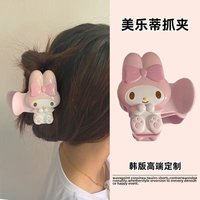 Kawaii My Melody Cinnamoroll Kuromi Girls Hair Clip Cute Cartoon Medium Comfortable Shark Clip Creative Design Holiday Gift