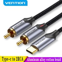 Vention USB C to RCA Audio Cable Type C to 2 RCA Cable for Speaker Amplifier Huawei Xiaomi Laptop 1m 2m 3m USB C Splitter RCA Y