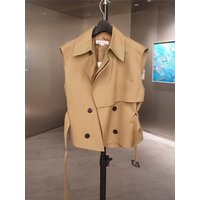Slim Fit Lightweight Design Sensation Fashionable Women's Vest Commute Style Open Cardigan Polyester Fabric Summer Col...