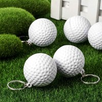 10Pcs Sports Keychain Car Key Chain Key Ring Golf Ball Pendant Keyring For Favorite Sportsman's Gift