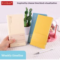 Kinbor Self-Filled 2026 Weekly/Daily Planner,Time Axis Undated Schedule To-Do Lists&Habit Tracker Organize Notebook for Students