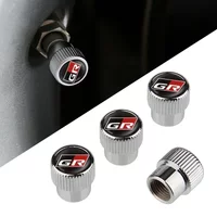 4pcs Car Wheel Tire Valve Caps Dustproof for Toyota GR Sport Gazoo Camry Corolla Hilux Tacoma Aqua Avensis CHR Prius Yaris Rav4