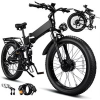 AliExpress NallonHU 5000W Dual Motor Aluminum Electric Bike Adults 42MPH Charge Voltage12V 24x4 Fat Tire All Terrain Bikes Full Suspension E Bike