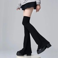 Leg Stockings Y2K Elastic Slimming Over The Knee Socks Japanese Style Horn Shaped Cuffs Sexy Femboy Accessories