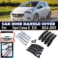 For Opel Corsa E Accessories X15 2014~2019 2018 Car Door Handles Covers Exterior Scratch Protective Decor Car Luxury Accessories