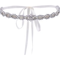 TOPQUEEN Wedding Accessories Formal Occasion Dress Luxury League Rhinestone Belt Garter Dress Brides Evening Dress Weddin S41