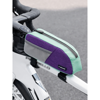 AliExpress NONE Bicycle tube bag, color blocked front beam bag, mountain road bike riding storage bag, large capacity