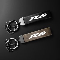 For Yamaha YZF R6 YZFR6 YZF-R6 2016-2020 High-Grade Leather Suede Keychain Motorcycle Accessories Holder Carbon Leather Keyring