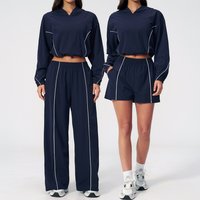 Yoga Set For Women Tracksuit Summer Sun Protection Set Yoga Long Sleeved Running Set Outdoor Sportswear For Women Athletic Wear
