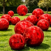 16pcs red 4D round aluminum foil balloons 10/18/22 inch metallic texture balloons for birthdays, weddings, and parties