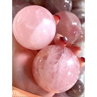Natural Rose Quartz Crystal Ball Massage Ball Reiki Bedroom Decoration Powder Crystal Polished Souvenir Stone Crafts 4-7cm