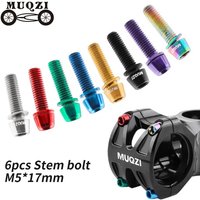 AliExpress MUQZI 6pcs Stem Bolts M5x17mm Bicycle Handlebar Stem Screw With Washer MTB Road Bike Stem Riser Screw DROPSHIPPING