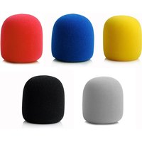 Wireless Handheld Microphone Cover Colorful Windproof Anti-Saliva and Washable Sponge Foam Cover for Most Microphone 3.5 X 7CM
