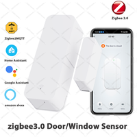 Door Sensor Zigbee 2MQTT Smart Home Security Wireless Anti-theft Window Entry Burglar Magnet Sensor Works With Alexa Yandex ZHA