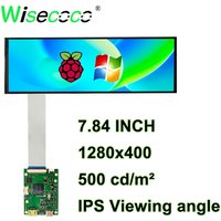 Wisecoco 7.84 Inch 1280x400 LCD Display Stretched Bar LCD Monitor Aida64 Laptop Raspberry Pi Long Strip Panel MIPI Driver Board