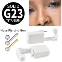 1PC Disposable Nose Piercing Gun G23 Titanium Nose Nail Piercing Tool With Ear Stud Jewelry Hoop Body Piercing Tool