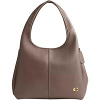 COACH Lana Pebble Leather Handbag, Shoulder Bag Large Women's Brass & Black Stone CM544-B4CBD