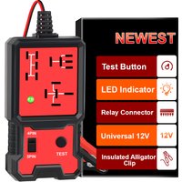 Car Relay Tester Voltage Tester Automotive Electronic Relay Tester LED Indicator Light Universal 12V Car Battery Checker