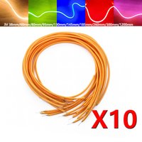 10pcs LED Filament Flexible 3V COB 38mm 60mm 95mm 80mm 130mm 145mm 185mm 260mm 300mm Edison Bulb Lamp Parts LED Diode Decoration