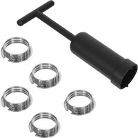 6Pcs Metal Lamp Shade Holder Ring Set G9 Lamp Holder Rings Threaded Socket Rings with Removal Tool for Easy Shade Replacement