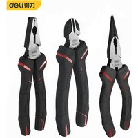 Deli 6'' Combination Electricians Pliers Set Wire Cutter Diagonal Long Nose Pliers Multifunction Repair Tool Kit Home Hand Tools
