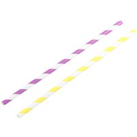 Natural Colorful Stripe Pattern Paper Material Party Supplies Paper Drinking Straws Drinking Accessories Disposable Straws