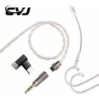 CVJ HATO Gaming Earphones Cable Detachable Boom Mic 1.5m/2m 3.5mm/Type-C Plug 360° Omnidirectional Mic Metal Splitter Design