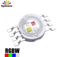 1-100pcs High Power 12W 8Pins Four In One RGBW LED Chip Red Green Blue White Dance Lamp LED Stage Light Full Color Light Beads