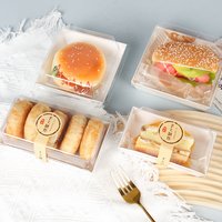 Rectangular Sandwich Box Cake Roll And Pastry Packaging Box 50 Pieces Per Pack