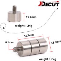 DECUT Archery Weights Counterweight Head/Cap Stainless Steel Thread Screw Balance Bar Compound Recurve Bow Hunting Accessories