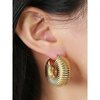 Mooth Irregular Hollow Earrings Made Stainless Steel Anti Allergic Men Women French Style Light Luxury Earring Charming Jewelry