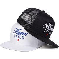 Unisex Mama TRIED Letter Embroidery Hip-hop Net Hats Spring Summer Outdoor Adjustable Casual Baseball Caps Sunscreen Hat