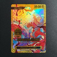Self Made Proxy One Piece English Luffy Champion CS25-26 World Final 1st Place Trophy Card Game Collection Card Toy