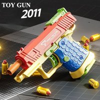 G17/2011 Automatic Shooting Toy Gun Soft Bullet Shell Throwing Airsoft Blowback Empty Hanging Pistol Outdoor CS Games for Kids