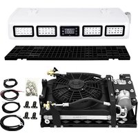 Universal Auto AC Evaporator Assembly Unit 24V 12V Air Conditioner Heater for Classic Cars Trucks Vans Red Rod