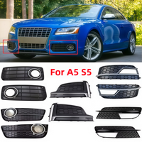 Front Lower Bumper Fog Light Cover Fog Lamp Frame Grille For Audi A5/S5 S-Line 2007-2019 (Normal Version+Sports Version)