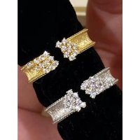 Brushed Star rings for women New in Light Luxury Sparkling Stars River Irregular Diamond Couple's Ring Party Jewelry Gift
