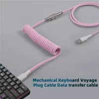 Aviator Coiling Cable Type C USB Port Mechanical Keyboard Cable for Gaming and Desktop Computers