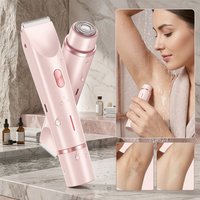 Electric Shaver for Women Portable Mini Rechargeable Epilator Female Painless Electric Razor Women's Dual Head Bikini Trimmer