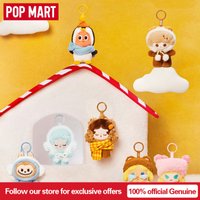 New Genuine POPMART Pop Bean Fluffy & Cozy Series Plush Pendant Blind Box Cute Trendy Decoration Mystery Box Birthday Girl Gifts