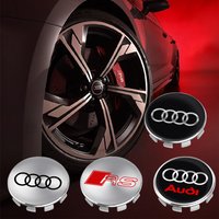 56/60/63/65/68mm 4PCS Car Wheel Center Caps Hub Caps Sticker For AUDI A1 A3 A4 A5 A6 A7 Q2 Q3 Q5 Q8 TT Sline RS S A8 Accessories