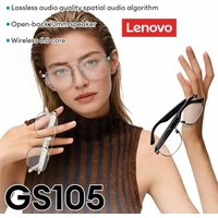 Lenovo GS105 AI Smart Glasses Bluetooth 6.0 Sunglasses HD Calls Music Headphones ENC Noise Cancellation Dual Mic For Men Women