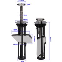 2 Pcs Stainless Steel Water Tank Toilet Seat Bolts Hinges Screws Toilet Lid Fixing Parts Universal Replacement Bathroom Fixture