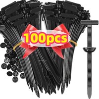 Nylon Universal Cable Tie Buckle Heavy Duty Self-Locking Nylon Zip Ties with Button Fixion Tools for Car Repair Cable Ties Tool