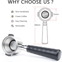 Für Delonghi Kaffee maschine Espresso bodenloser Sieb träger 51mm 2 Ohren Filter mit Filter korb Delonghi Zubehör