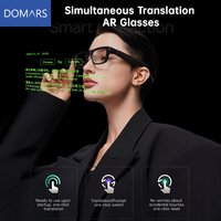 Domars Smart Glasses with AR Display Invisible Teleprompter AI Real-Time Translation in 44 Languages for Speech Travel Business
