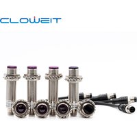 Cloweit M18 MH18 Metall Körper Foto Elektrische Optische Sensor Mit Stecker Diffuse Reflektor Durch-Strahl Typ Näherungsschalter
