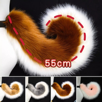 5 Types Handmade Imitation Furry Dog Tail Anime Comic Con Plush Animal Cute Dog Tail Cosplay Costume Realistic Tail Props 55CM